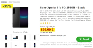 Sony Xperia 1 IV 5G 256GB - Black voor €899 bij Proshop