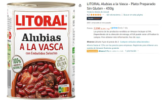 6 Botes de Alubias a la vasca sin gluten lata 430 g por 9.14€