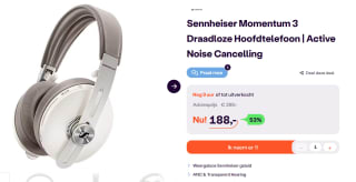 Sennheiser MOMENTUM 3.0 Wireless - Over-ear koptelefoon – Sandy White voor €188 bij Ibood