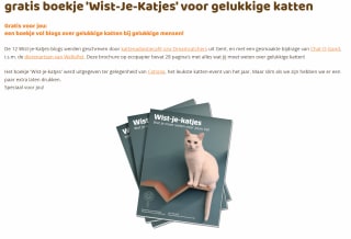 Gratis boekje 'Wist-Je-Katjes' via Wellopet