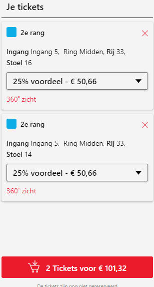 2e kaart halve prijs voor muscials Disney's AIDA, The Bodyguard en Pretty Woman bij Stage entertainment