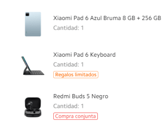 Tablet Xiaomi Pad 6 de 8GB/256GB + Xiaomi Pad 6 Teclado + Auriculares Redmi Buds 5 por 309,98€