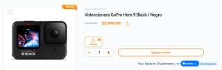 Videocámara GoPro Hero 9 por $2,999 en RadioShack