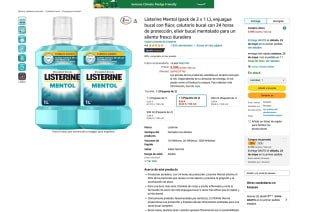 Pack 2 x 1 Litro Listerine Mentol a tan solo 9,99€
