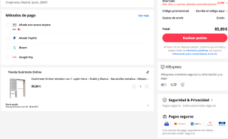 Vestidor con 1 cajón Hera Roble y Blanco Barandilla metálica por solo 85,80€