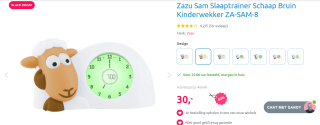 Zazu Sam Slaaptrainer Schaap Bruin Kinderwekker voor €30 bij Mamaloes