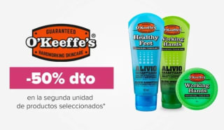 -50% de Descuento en la Segunda Unidad O'Keeffe's.