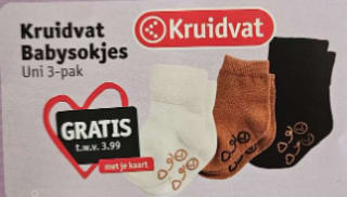 Gratis Kruidvat luiers, sokjes en flesvoeding bewaarbox dmv barcodes