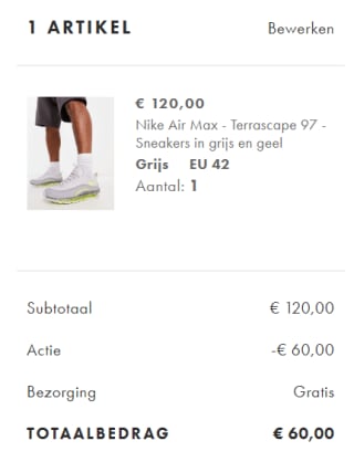Nike Air Max 97 Terrascape voor €60 dmv code bij Asos