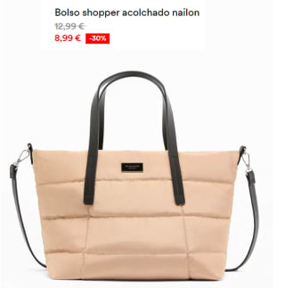 Bolso shopper acolchado de nailon por 8.99€