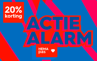 20% korting op alles bij de Hema