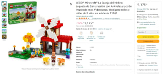 LEGO Minecraft La Granja del Molino por $1,175 en Amazon