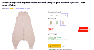 Meyco hydrofiele baby zomer slaapoverall jumper voor €26,99 bij Bol