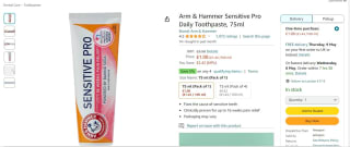 Arm & Hammer Sensitive Pro Daily Toothpaste for only £1.08