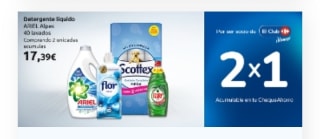 2×1 Acumulación Club en Droguería y Limpieza.