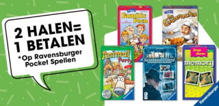 2 halen 1 betalen op Ravensburger Pocket Spellen bij Top1toys