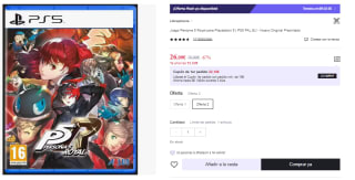 Juego PS5 Persona 5 Royal por 26.09€ (Cuenta Nueva 16.09€)