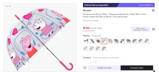 Paraguas infantiles por tan sólo 4,80€