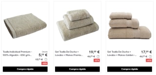 Hasta 70% descuento en toallas y ropa de cama de calidad