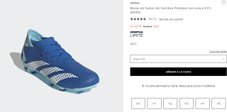 Botas de fútbol de hombre Predator Accuracy.3 FG adidas por 47.45€