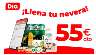 Paga 5€ y llevate 55€ para compra en Supermercado DIA