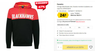Sudadera para Hombre Chicago Blackhawks NHL por 24.99€