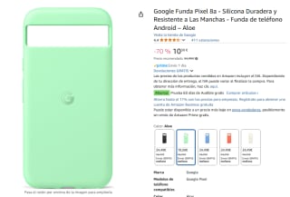 Google Funda Pixel 8a Silicona Duradera y Resistente a Las Manchas por 10,50€