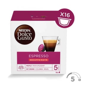 16 Cápsulas dulce gusto café descafeinado por solo 1,99€