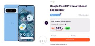 Google - Pixel 8 Pro - 128GB - voor €649 bij Ibood