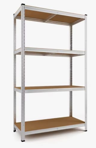 T-LoVendo Estantería Metálica + 4 Baldas MDF, 140 x 70 x 30cm Soporta 100kg por balda por 15,99€ (cuenta nueva por 9,59€)