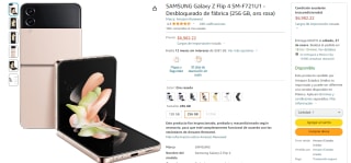 Samsung Galaxy Z Flip 4 256GB Reacondicionado por $6,982 en Amazon