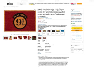 Felpudo Harry Potter Anden 9 3/4 por solo 14,90€