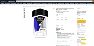 Desodorante da Rexona Men Clinical Clean de 48g - R$ 43,88