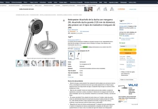 Alcachofa de la ducha con manguera 2M 120 mm de diámetroz alta presion con 5 tipos de modos por solo 8,99€