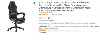Silla Gaming Woxter Stinger Station RX por 119€