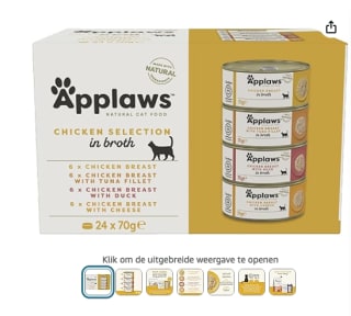 Applaws 24 x 70 g blikjes voor 18,99 euro