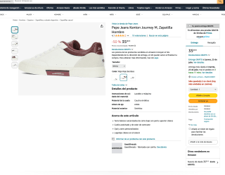 Zapatillas Pepe Jeans Kenton Journey M Hombre por solo 35€