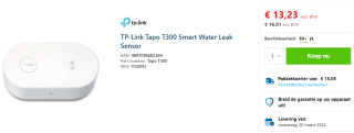 TP-Link Tapo T300 smart waterleksensor voor €16,01