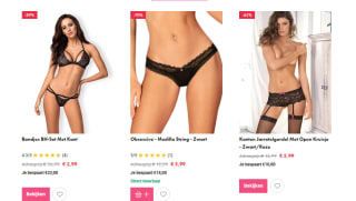 Diverse dames lingerie vanaf €3,99 per stuk bij EasyToys