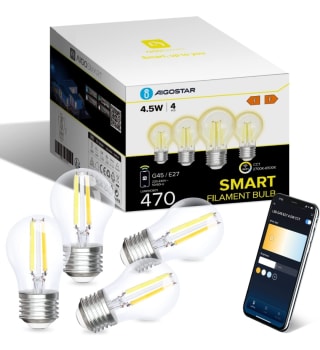 Pack de 4 Bombillas E27 regulables y compatibles con Alexa por 18,89€