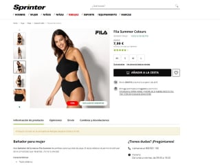 Bañador marca Fila en color negro por 7,99€