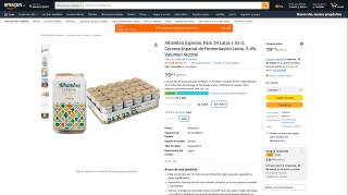 72 latas Alhambra Especial por 39,16€ promoción 3X2