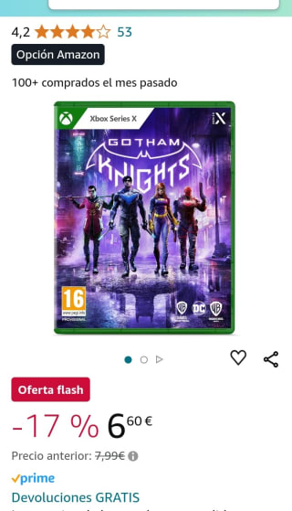 Gotham Knights Xbox Series X por 6,60€.