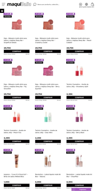 -50% de Descuento en la Segunda Unidad en la sección de Labios.