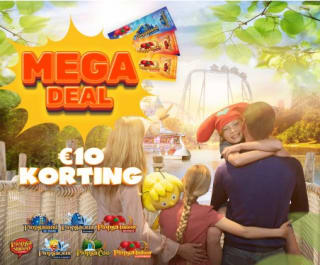 €10 korting op ≥1m tickets bij Plopsa parken