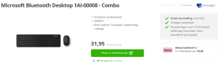 Microsoft Bluetooth Desktop 1AI-00008 - Combo voor €31,95 bij Paradigit