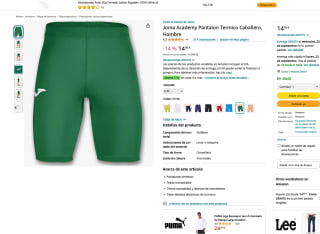 Joma Academy Pantalon Termico Caballero Hombre por 10,99€