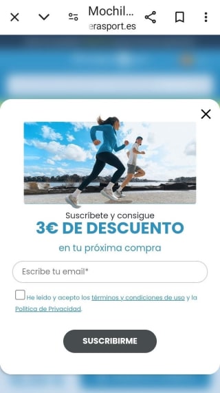-3€ por suscribirnos a la Newsletter de Atmósfera Sport.