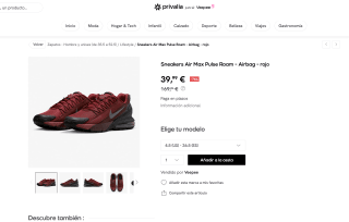 Zapatillas Nike Air Máx Pulse Roam Airbag Rojo por solo 39,99€