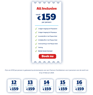 10% korting op je verblijf in Plopsa Hotel De Panne in de krokusvakantie